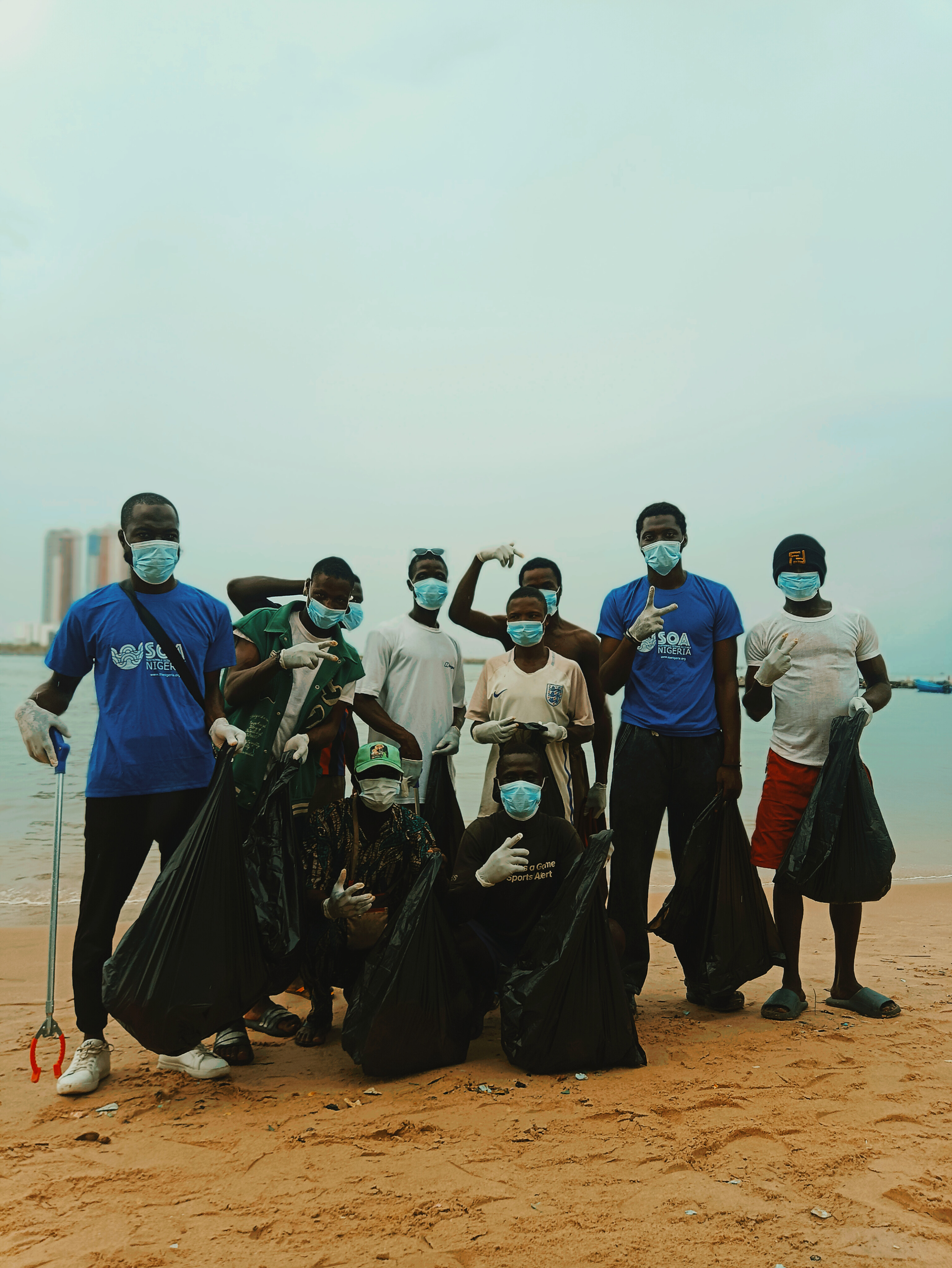 Community coastal cleanup event